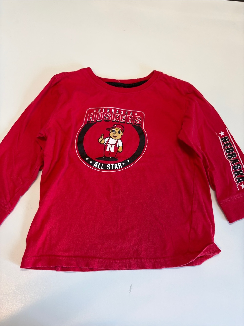 Colosseum Red Nebraska Huskers Long-Sleeve Kids Tee